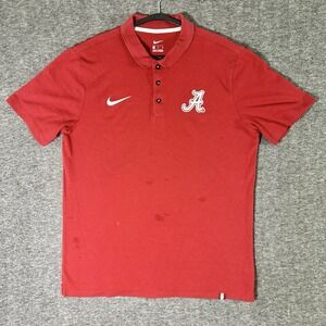 Alabama Crimson Tide Football‎ Nike Polo Shirt Men's Size XL Red NCCA